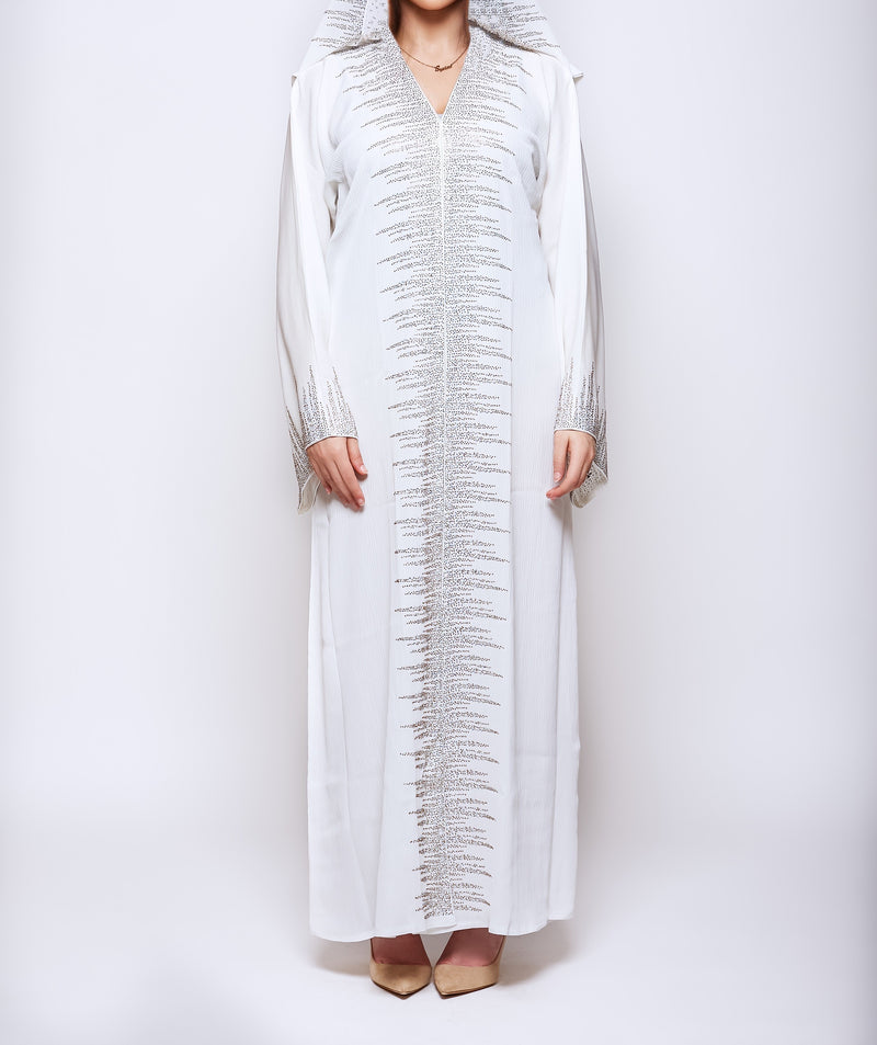 Abaya Royal White