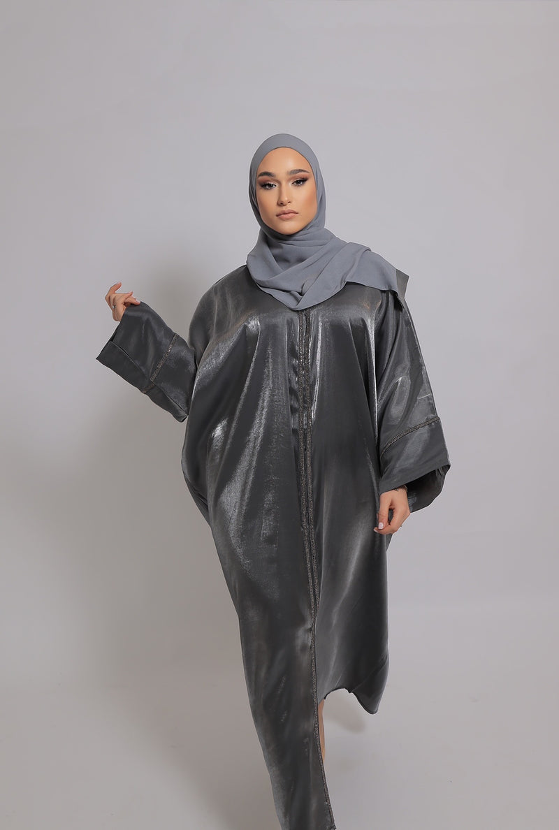 Abaya Qamaar Silver